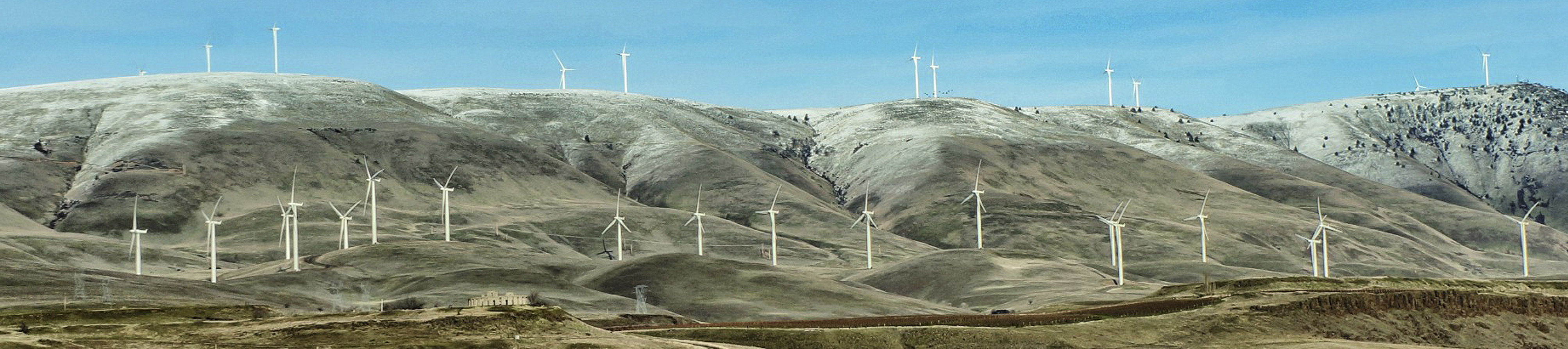Landscape of a huge wind farm