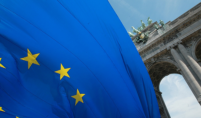 Imagen de la bandera de la Unión Europea