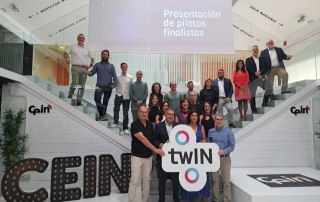 Group of representatives of the selected TwIN Govtech pilots during the presentation event at CEIN, Noáin.