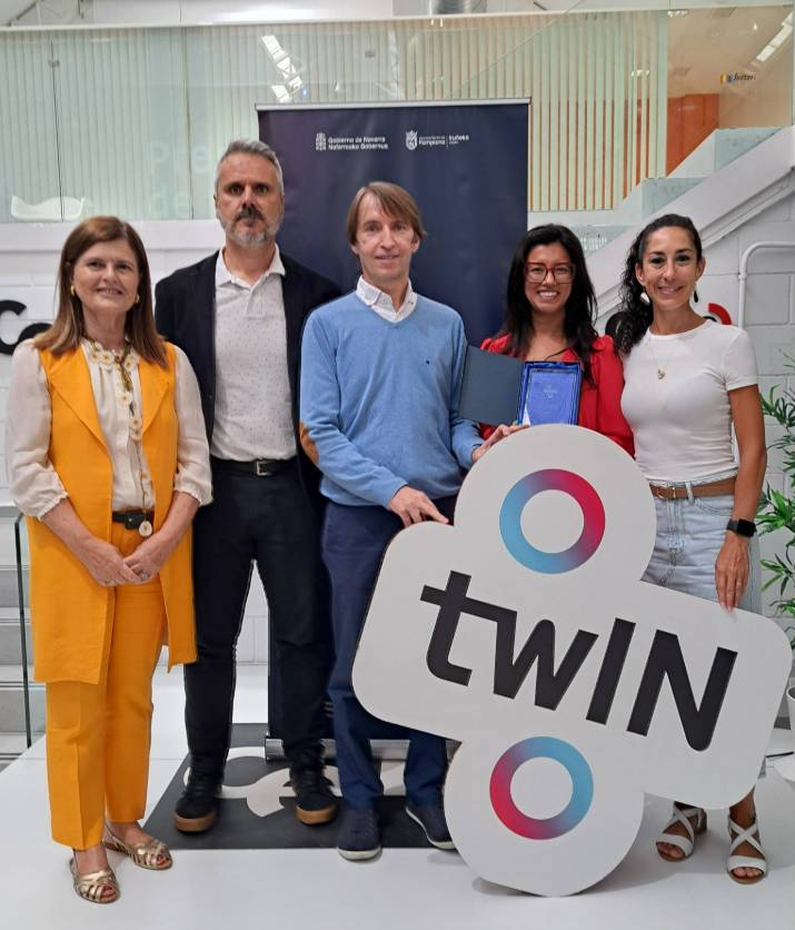 Tesicnor y el Instituto BIOMA, seleccionados como piloto en TwIN Govtech. Equipo de Tesicnor y del Instituto de Biodiversidad y Medioambiente BIOMA de la Universidad de Navarra tras recibir el reconocimiento como piloto en el reto de Gestión Integral Ambiental de TwIN Govtech.